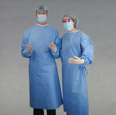 Fabrication SMMS Tissu non tissé Robe chirurgicale jetable pour chirurgien hospitalier